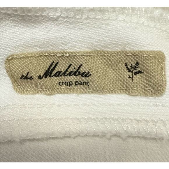 Adriano Goldschmied A Pea in the Pod Maternity White Malibu Crop Pant Sz 30 - Picture 6 of 9